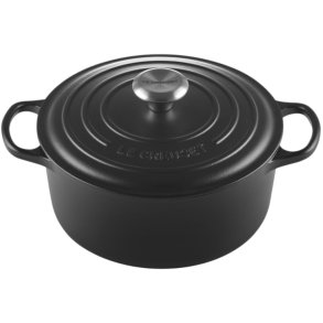 Le Creuset Signature Rund Stbejernsgryde 24 cm/4,2 L, Mat Sort