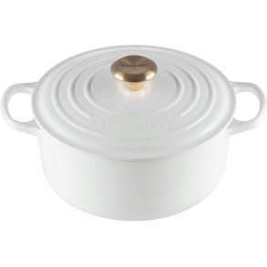 Le Creuset Signature Rund Stbejernsgryde 24 cm/4,2 L, White