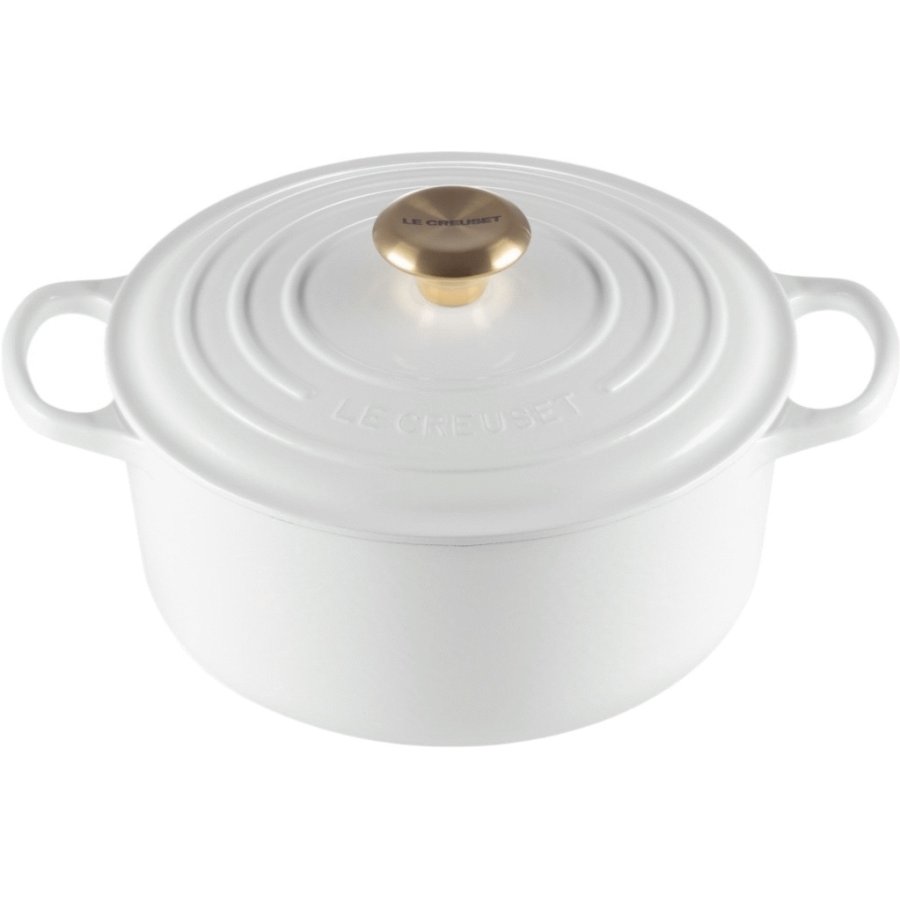 Le Creuset Signature Rund Stbejernsgryde 24 cm/4,2 L, White