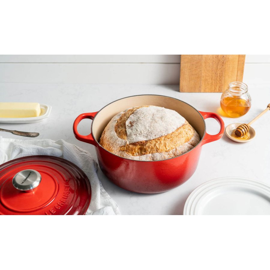Le Creuset Signature Rund Stbejernsgryde 24 cm/4,2 L, Cerise