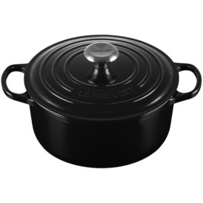 Le Creuset Signature Rund Stbejernsgryde 24 cm/4,2 L, Sort