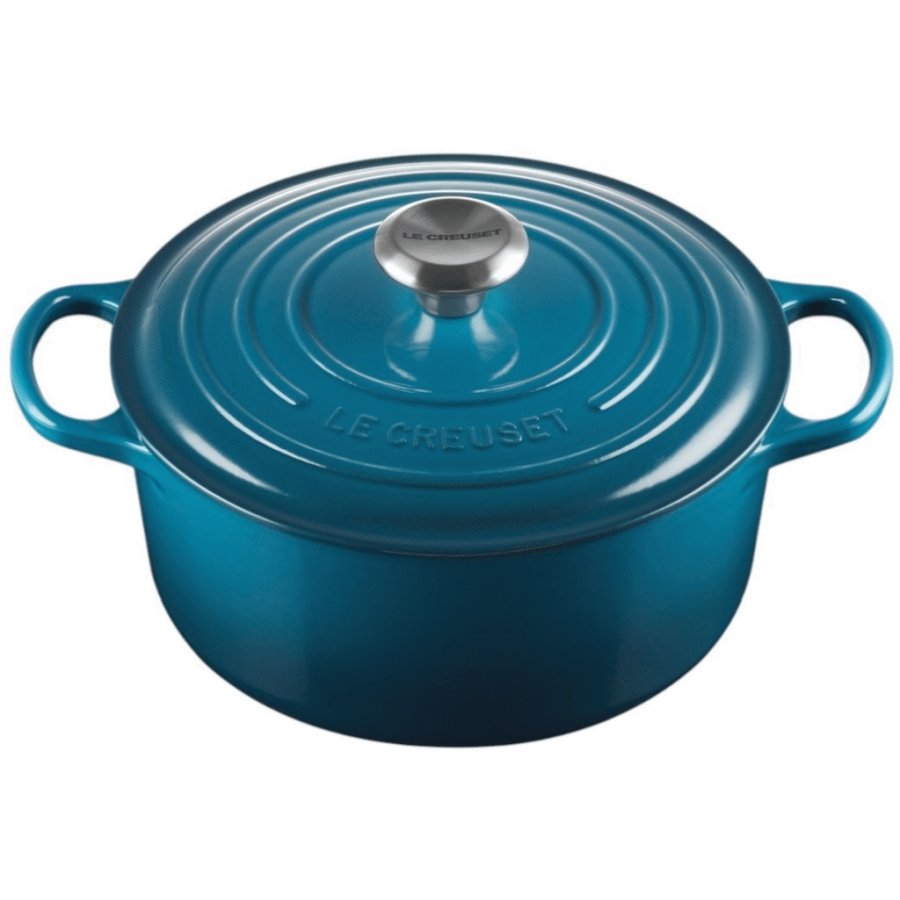 Le Creuset Signature Rund Stbejernsgryde 24 cm/4,2 L, Deep Teal