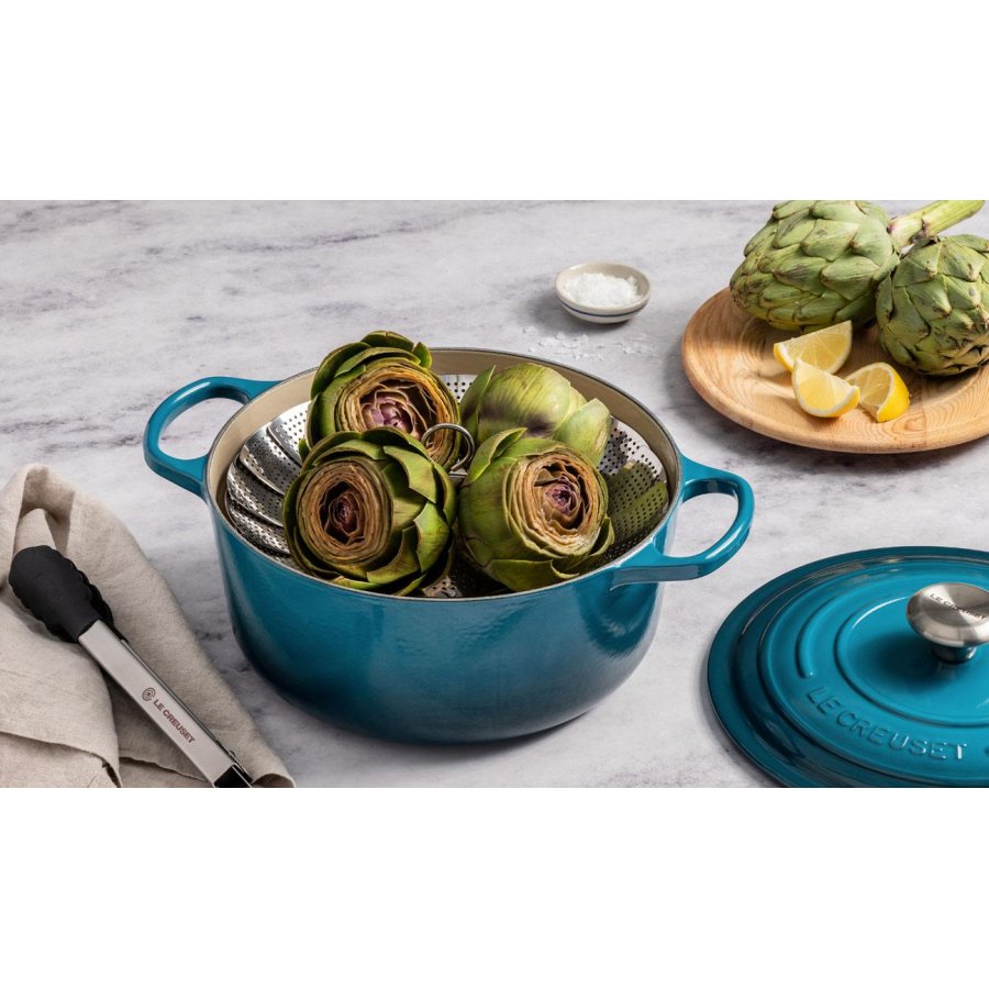 Le Creuset Signature Rund Stbejernsgryde 24 cm/4,2 L, Deep Teal