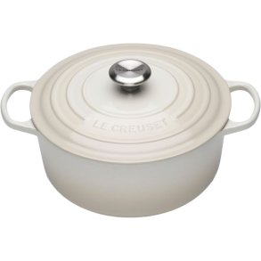 Le Creuset Signature Rund Støbejernsgryde 24 cm/4,2 L, Meringue