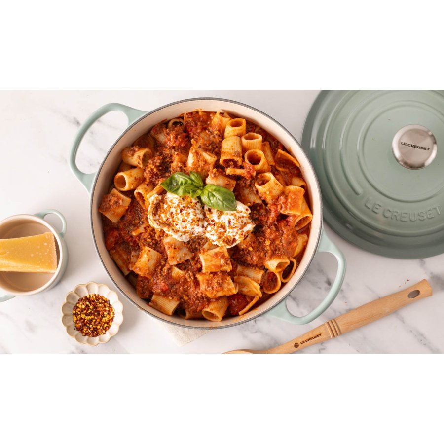 Le Creuset Signature Rund Stbejernsgryde 24 cm/4,2 L, Sea Salt