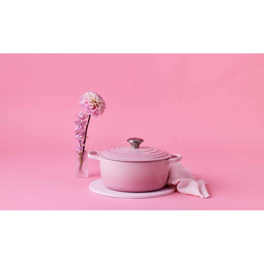 Le Creuset Signature Rund Stbejernsgryde 24 cm/4,2 L, Shell Pink