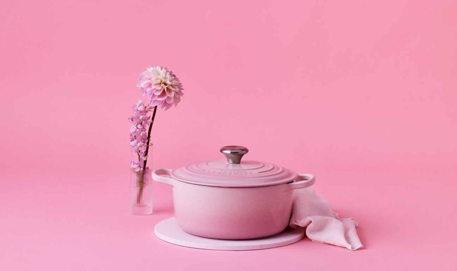 Le Creuset Signature Rund Stbejernsgryde 24 cm/4,2 L, Shell Pink