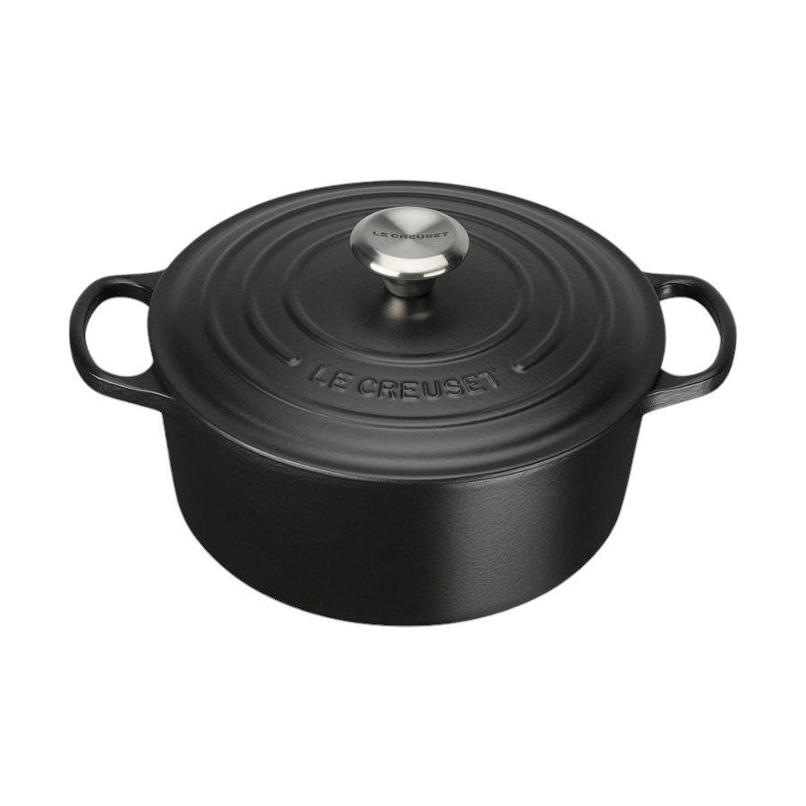 Le Creuset Signature Gryde 26 cm/5,3 L, Mat Sort