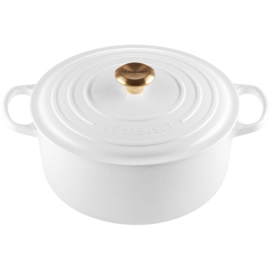 Le Creuset Signature Rund Stbejernsgryde 28 cm/6,7 L, White