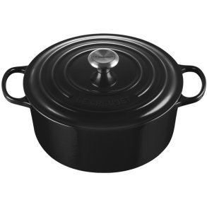Le Creuset Signature Rund Stbejernsgryde 28 cm/6,7 L, Sort