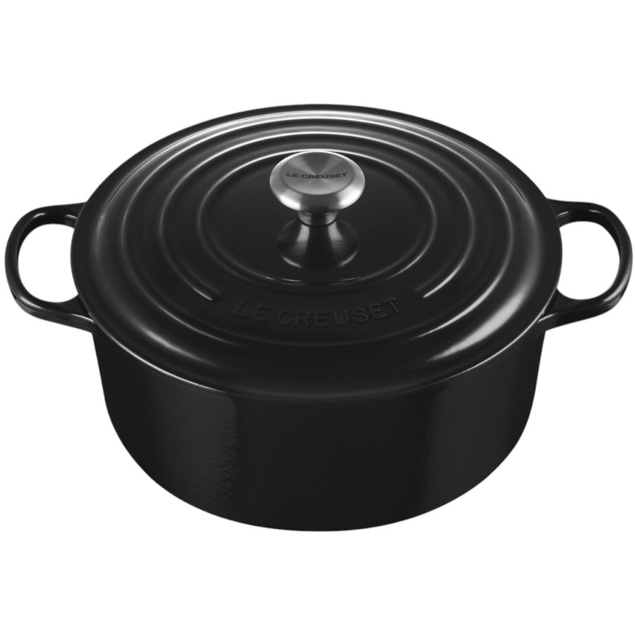 Le Creuset Signature Rund Stbejernsgryde 28 cm/6,7 L, Sort