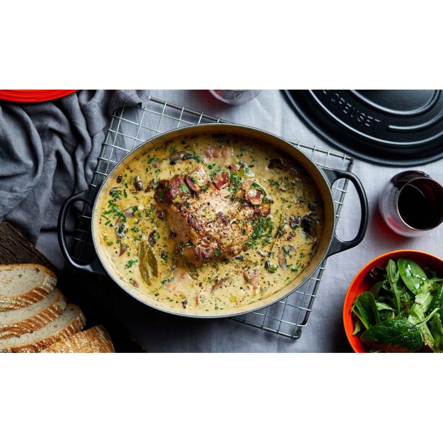 Le Creuset Signature Oval Stbejernsgryde 27 cm/4,1 L, Mat Sort