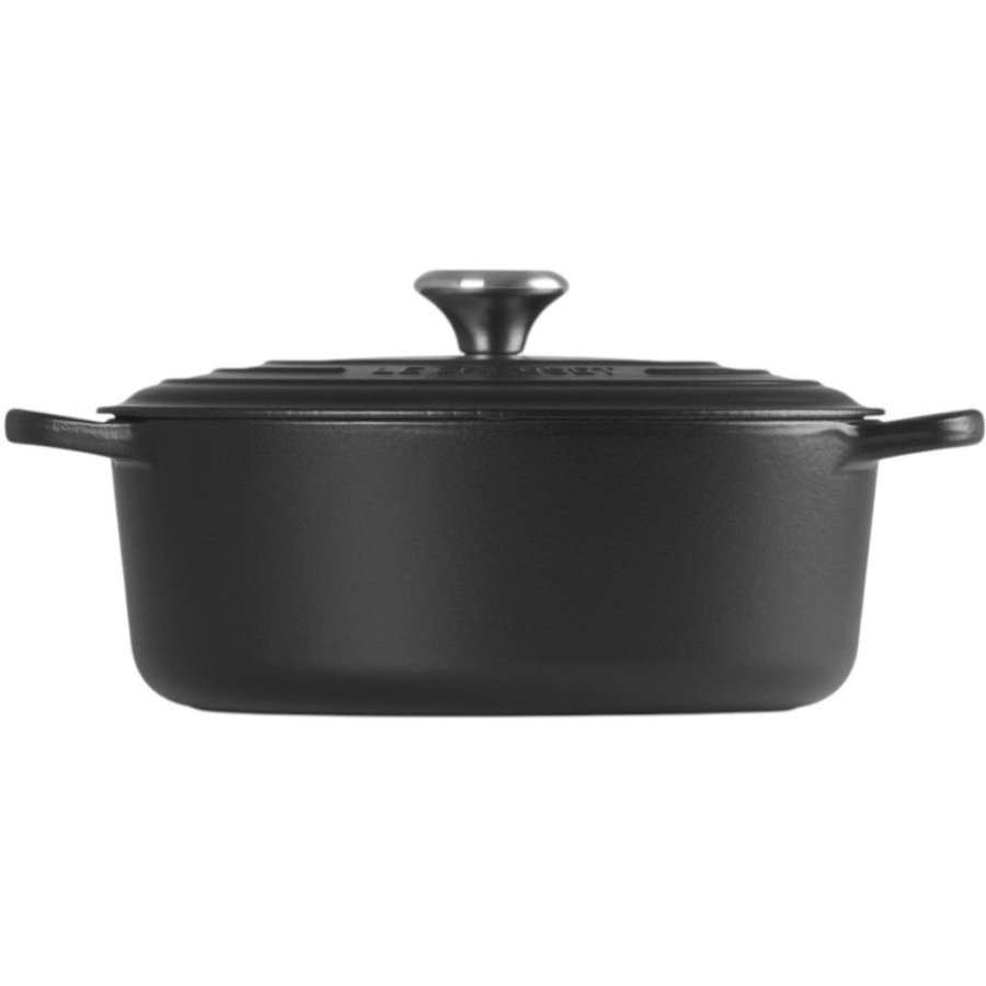 Le Creuset Signature Oval Stbejernsgryde 27 cm/4,1 L, Mat Sort