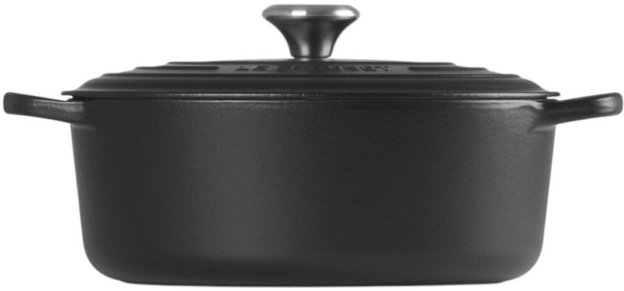 Le Creuset Signature Oval Stbejernsgryde 27 cm/4,1 L, Mat Sort