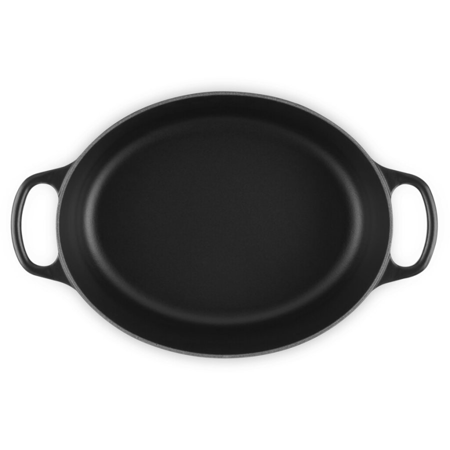 Le Creuset Signature Oval Stbejernsgryde 27 cm/4,1 L, Mat Sort