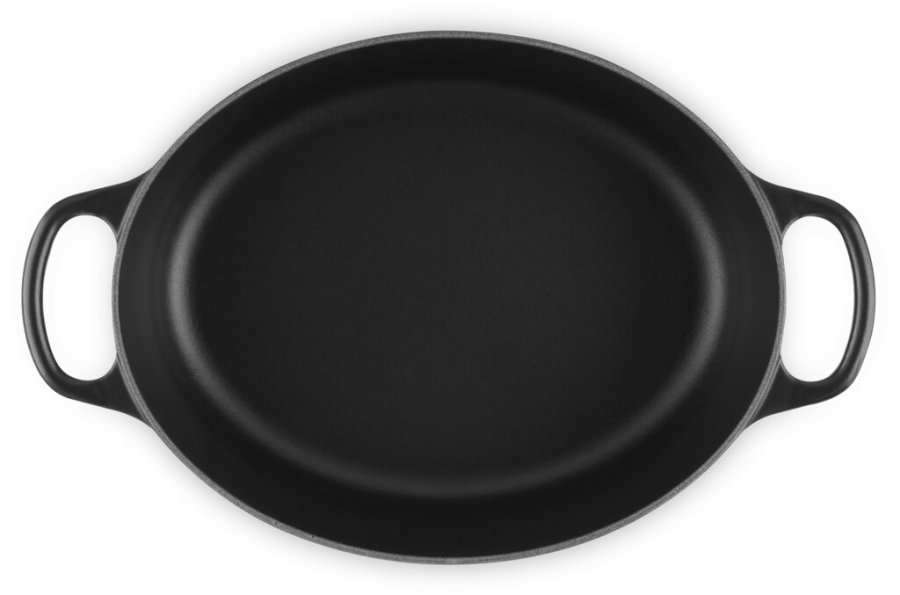 Le Creuset Signature Oval Stbejernsgryde 27 cm/4,1 L, Mat Sort