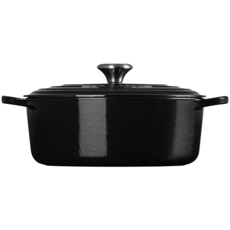 Le Creuset Signature Oval Stbejernsgryde 27 cm/4,1 L, Sort
