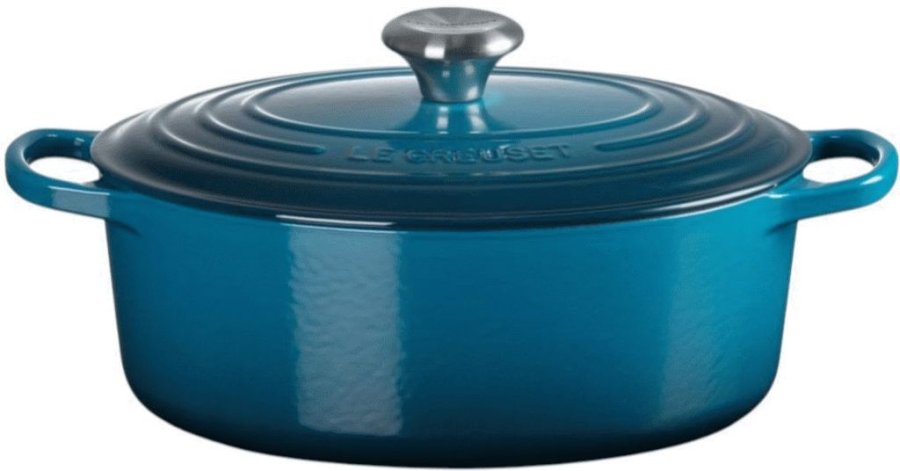 Le Creuset Signature Oval Stbejernsgryde 27 cm/4,1 L, Deep Teal