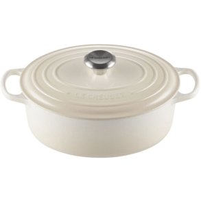 Le Creuset Signature Oval Stbejernsgryde 27 cm/4,1 L, Meringue