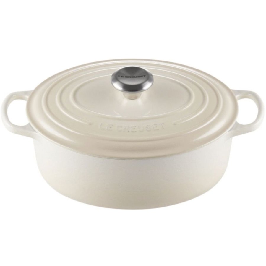 Le Creuset Signature Oval Stbejernsgryde 27 cm/4,1 L, Meringue