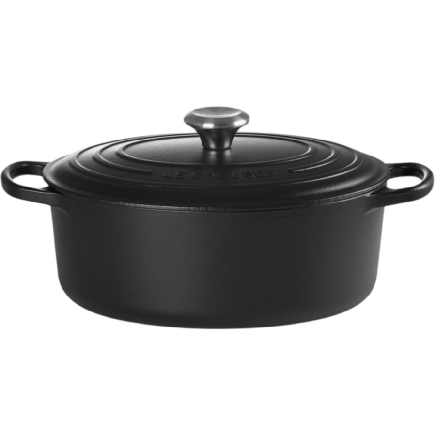 Le Creuset Signature Oval Stbejernsgryde 31 cm/6,3 L, Mat Sort