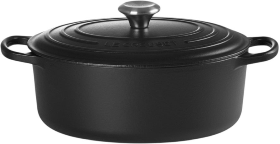 Le Creuset Signature Oval Stbejernsgryde 31 cm/6,3 L, Mat Sort