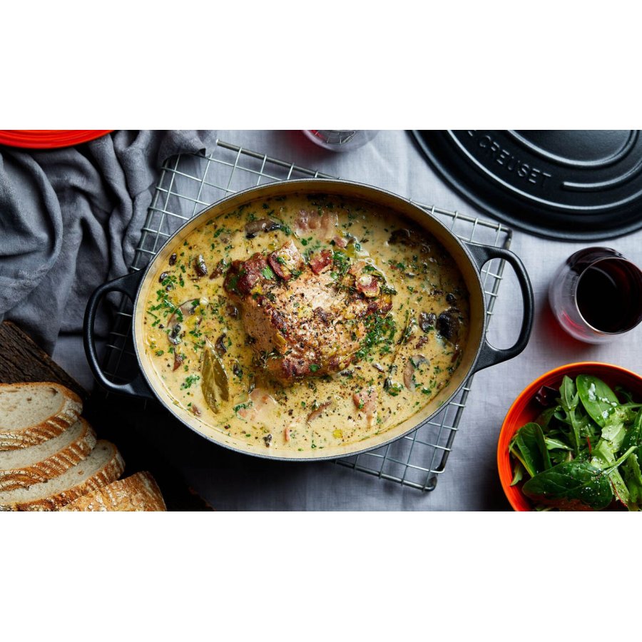 Le Creuset Signature Oval Stbejernsgryde 31 cm/6,3 L, Mat Sort