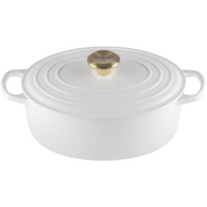 Le Creuset Signature Oval Stbejernsgryde 31 cm/6,3 L, White