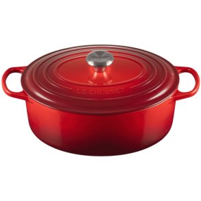 Le Creuset Signature Oval Stbejernsgryde 31 cm/6,3 L, Cerise