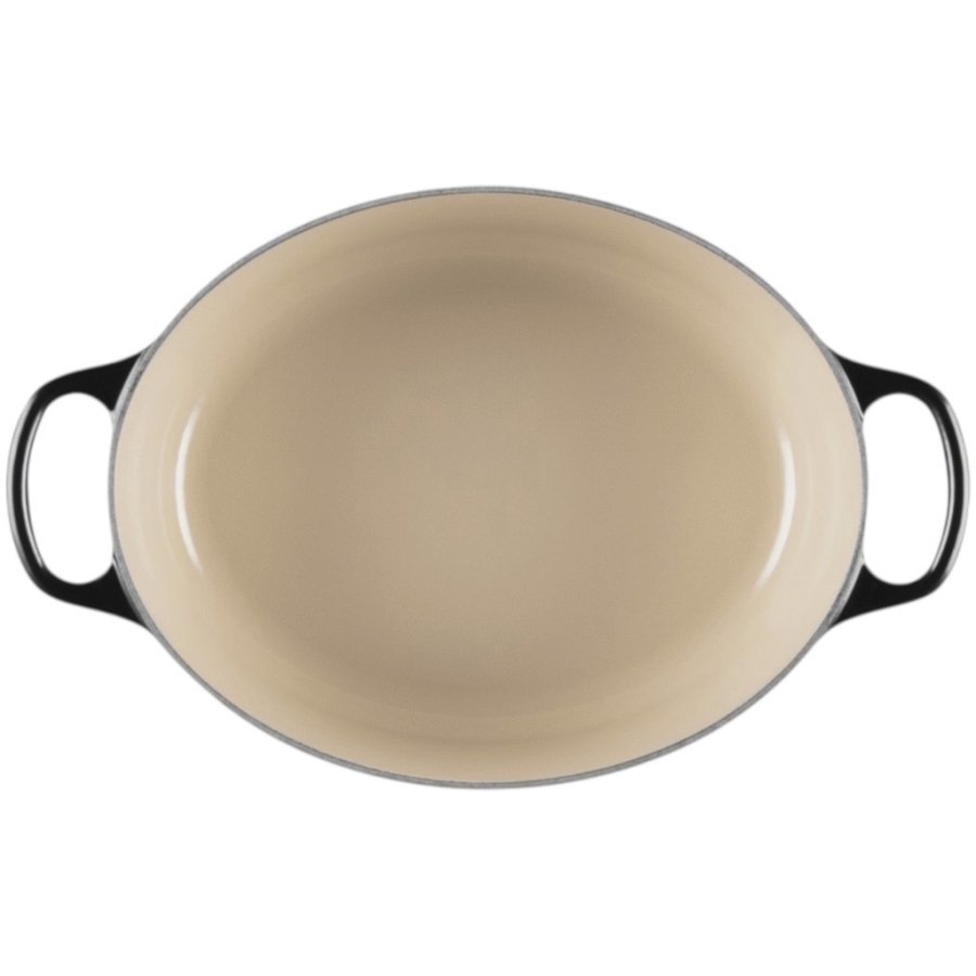 Le Creuset Signature Oval Stbejernsgryde 31 cm/6,3 L, Sort