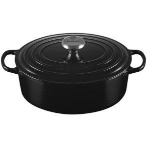 Le Creuset Signature Oval Stbejernsgryde 31 cm/6,3 L, Sort