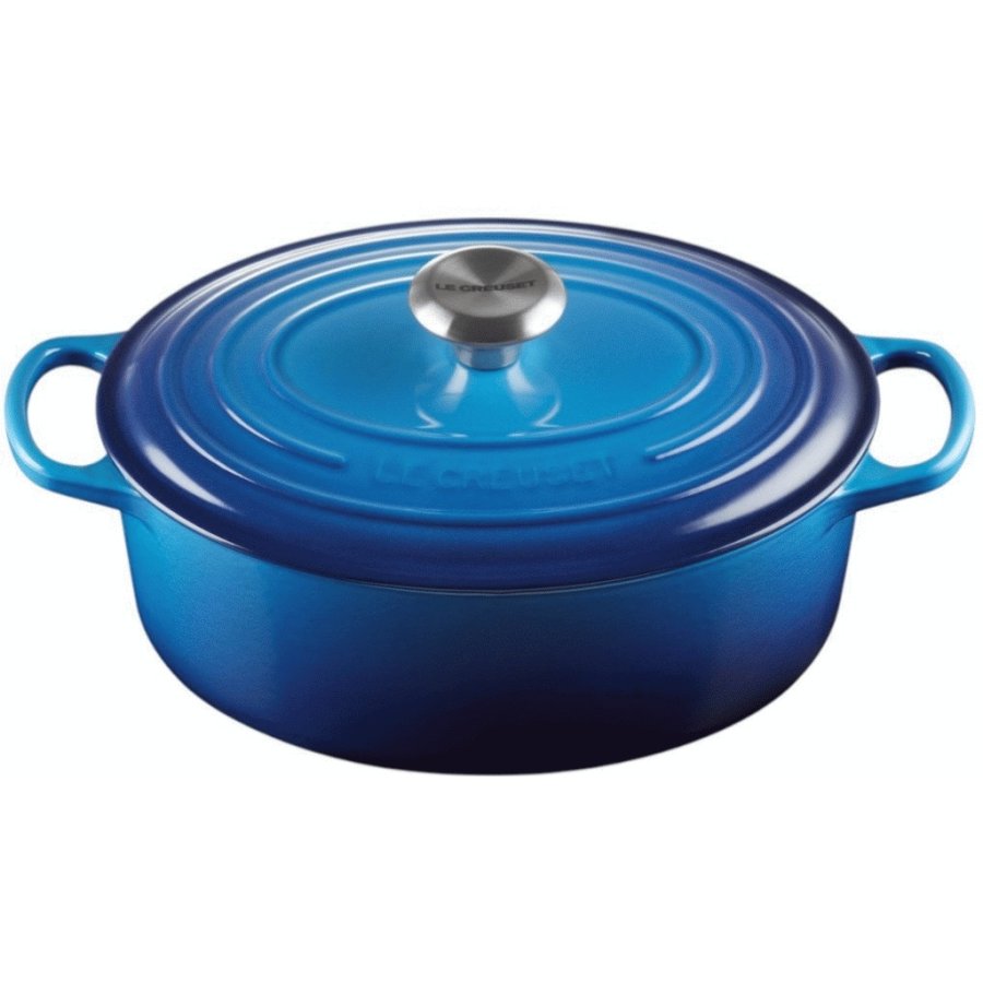Le Creuset Signature Oval Stbejernsgryde 31 cm/6,3 L, Azure