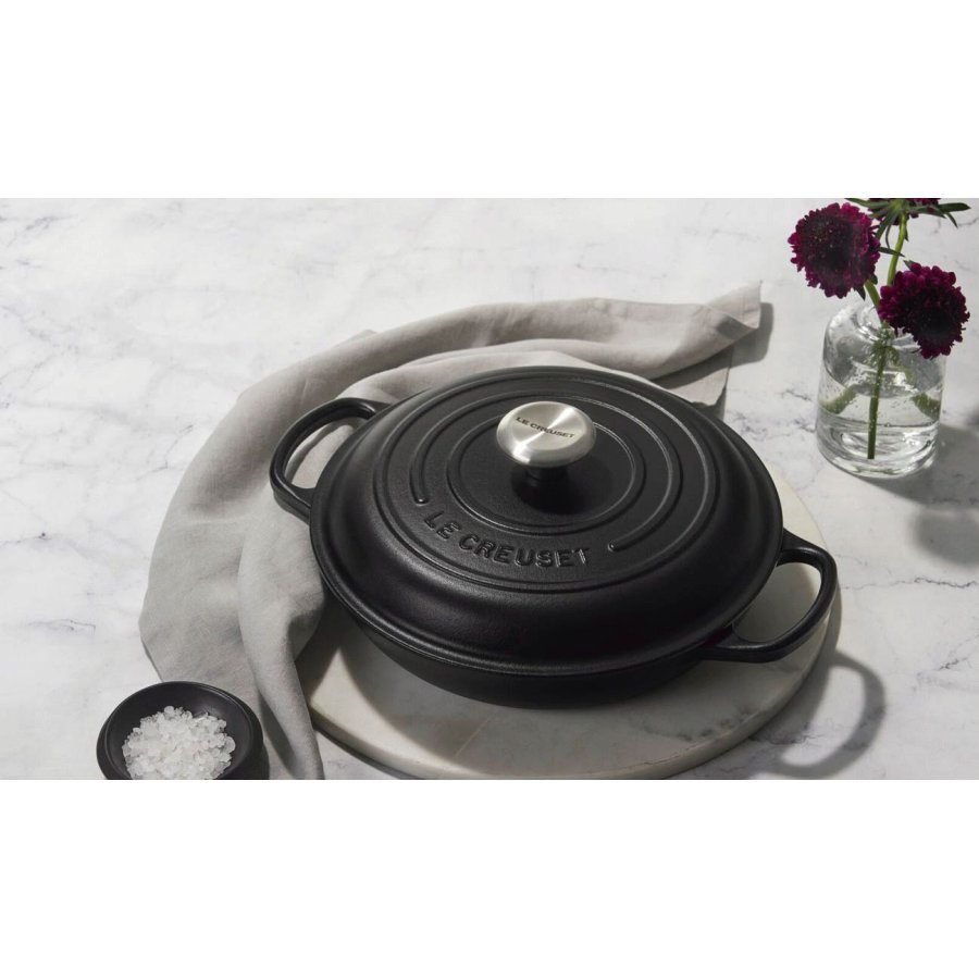 Le Creuset Signature Buffetgryde 30 cm/3,5 L, Mat Sort