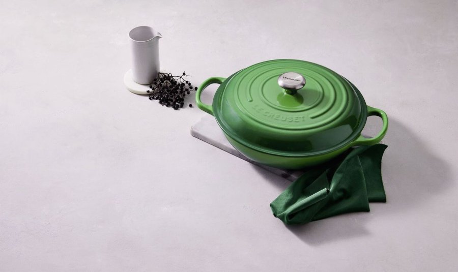 Le Creuset Signature Buffetgryde 30 cm/3,5 L, Bamboo Green