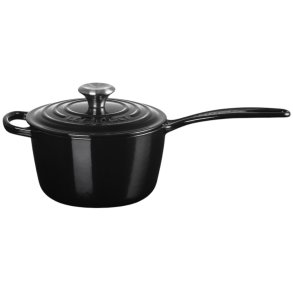 Le Creuset Signature Stbejernskasserolle 16 cm/1,5 L, Sort