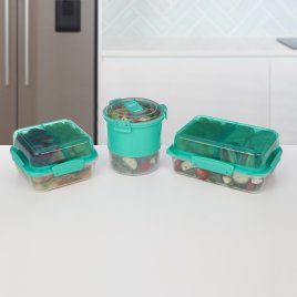 Sistema To Go Opdelt Flip Madkasse 1,24 L, Minty Teal