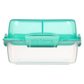 Sistema To Go Divided Flip Brotdose 1,24 L, Minty Teal