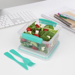 Sistema To Go Madkasse m. Bestik 1,2 L, Minty Teal