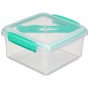 Sistema To Go Madkasse m. Bestik 1,2 L, Minty Teal