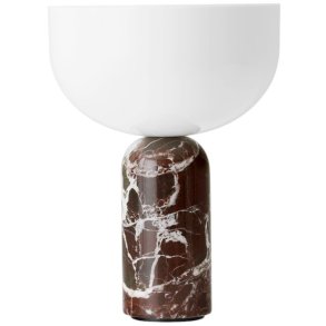 New Works Kizu Trdls Bordlampe H24 cm, Rosso Levanto Marble