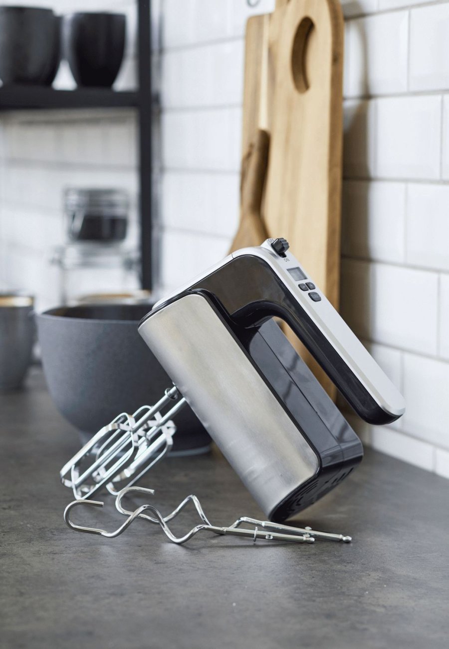 Blomsterbergs Hndmixer 350W, Sort/Stl