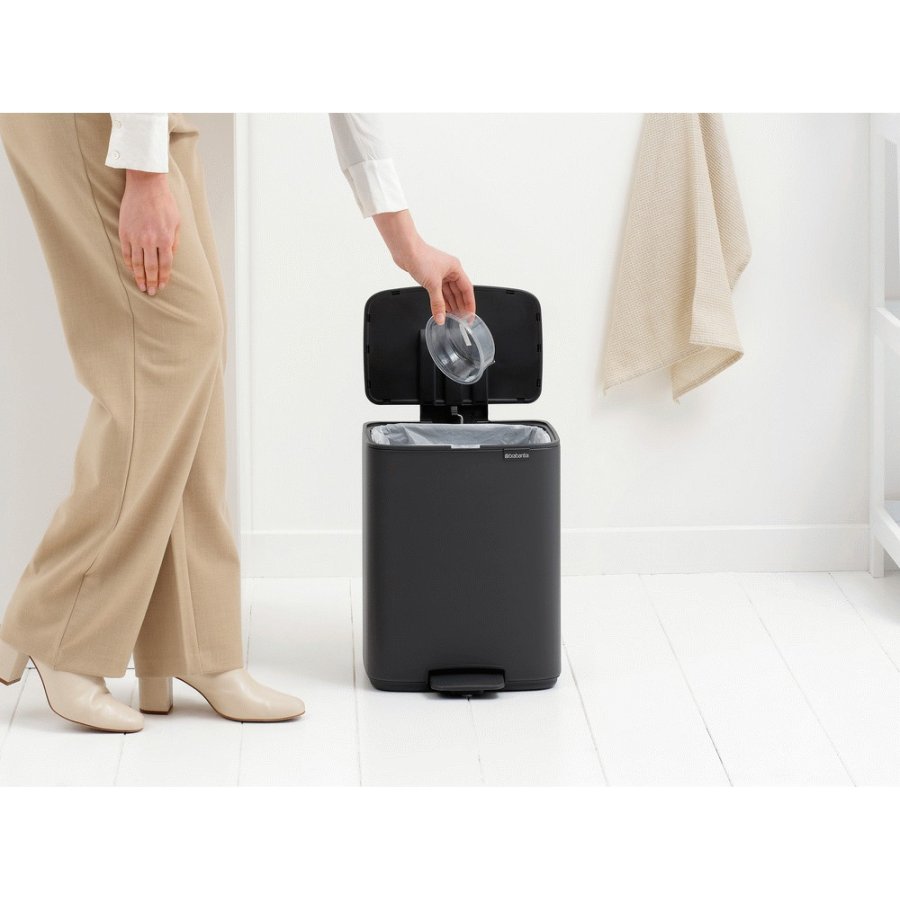 Brabantia Bo Pedalspand 12 L, Mineral Infinite Grey