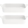 Pillivuyt Toulouse Gericht 2er Set 31x18 cm, Weiß