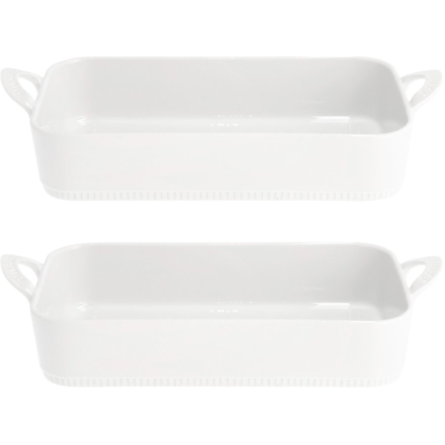 Pillivuyt Toulouse Gericht 2er Set 31x18 cm, Weiß