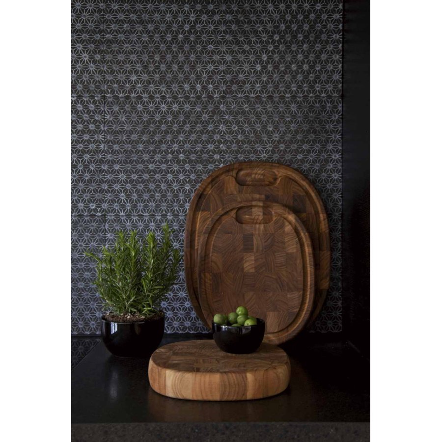 Piet Hein Supercirkel Hakkeblok 26 cm, Teak