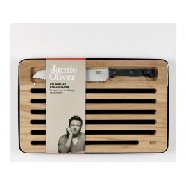 Jamie Oliver Skrebrt med Krummebakke inkl Brdkniv Tr/Plast