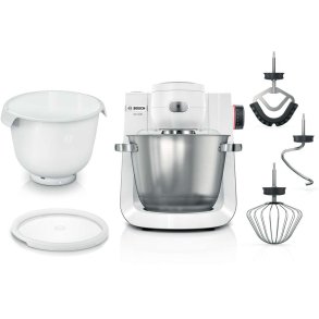 Bosch Serie 6 K�kkenmaskine 1600W inkl. 4 stk. Tilbeh�r, Hvid/Rustfrit St�l