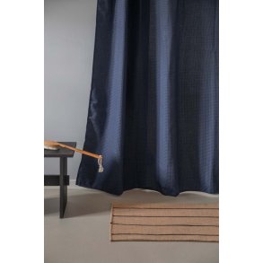 MOUD Home Waffle Badeforhæng 180x200 cm, Mørk Blå