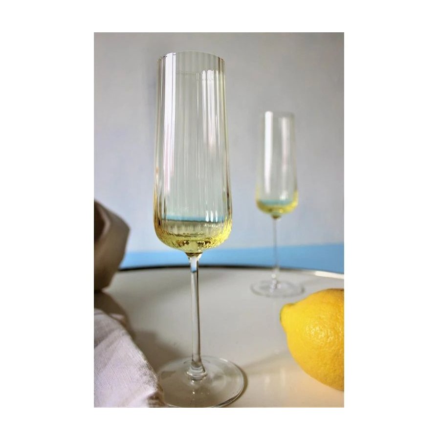 Anna von Lipa Ripple Champagnerglas 190 ml, Citron