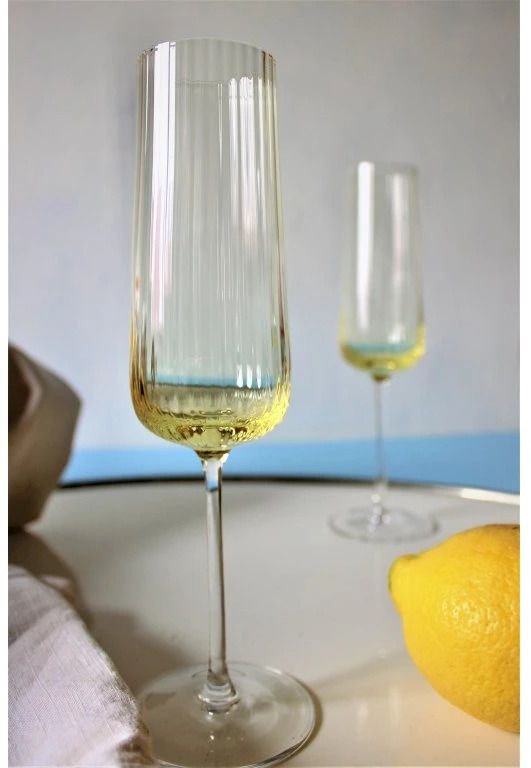 Anna von Lipa Ripple Champagnerglas 190 ml, Citron